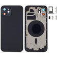 Pièce compatible Châssis Coque arrière iPhone 12 Noir