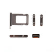 Pièce compatible Composants Pack boutons volume + vibreur + power + tiroir SIM iPhone 12 Pro Argent