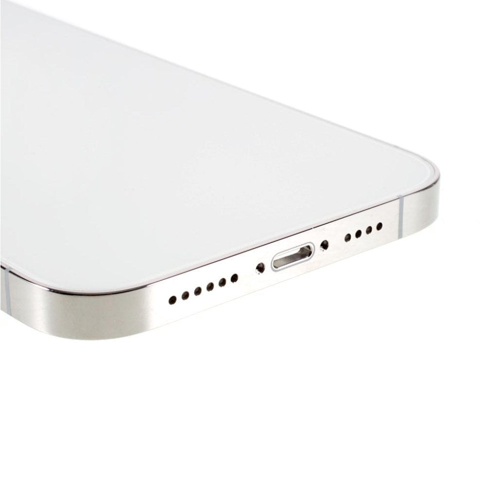 Pièce compatible Châssis Coque arrière iPhone 12 Pro Max Silver