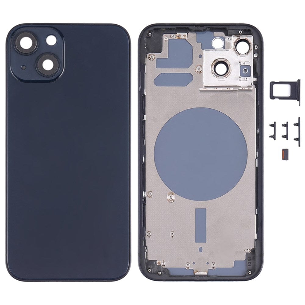 Pièce compatible Châssis Coque arrière iPhone 13 Noir