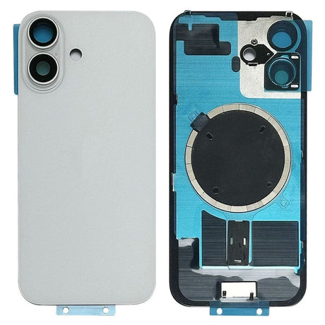 Livraison gratuite Vitres arrières Vitre arrière complète iPhone 16 Blanc (Avec MagSafe)