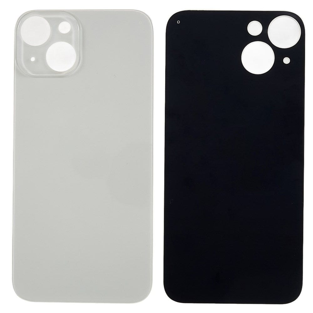 Livraison gratuite Vitres arrières Vitre arrière iPhone 14 Blanc (Big Hole)