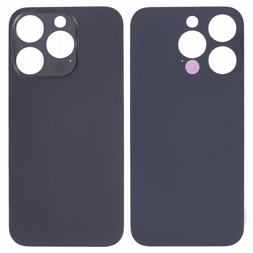 Livraison gratuite Vitres arrières Vitre arrière iPhone 15 Pro Noir (Big Hole)