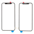 Pièce compatible Écrans Vitre avant seule iPhone X Noir