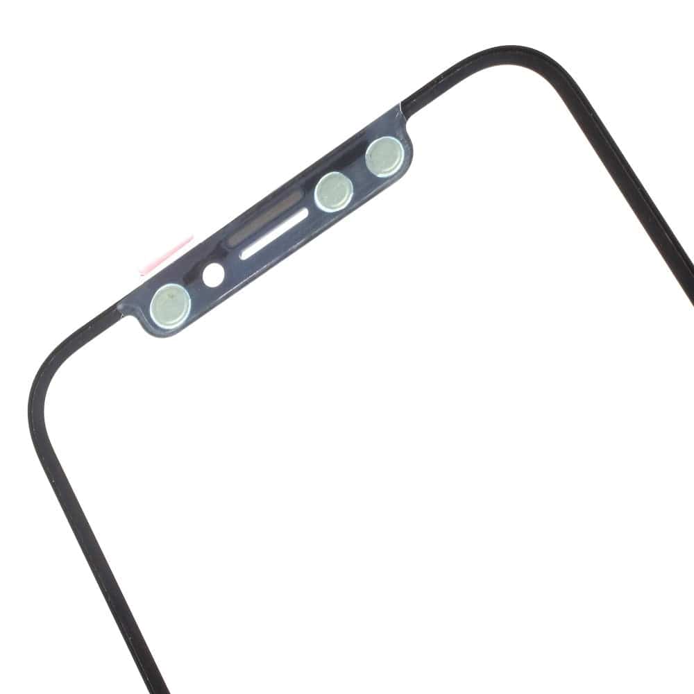 Pièce compatible Écrans Vitre avant seule iPhone X Noir