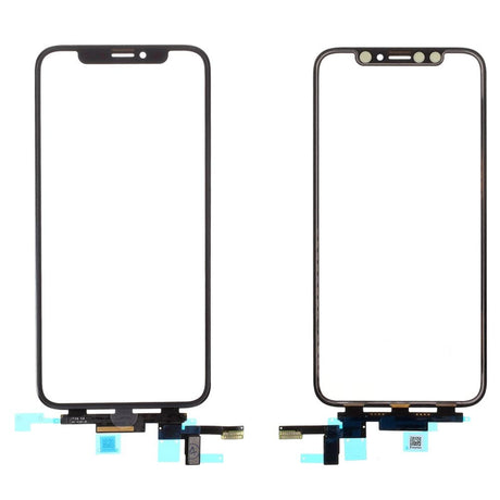 Pièce compatible Écrans Vitre avant tactile iPhone X Noir
